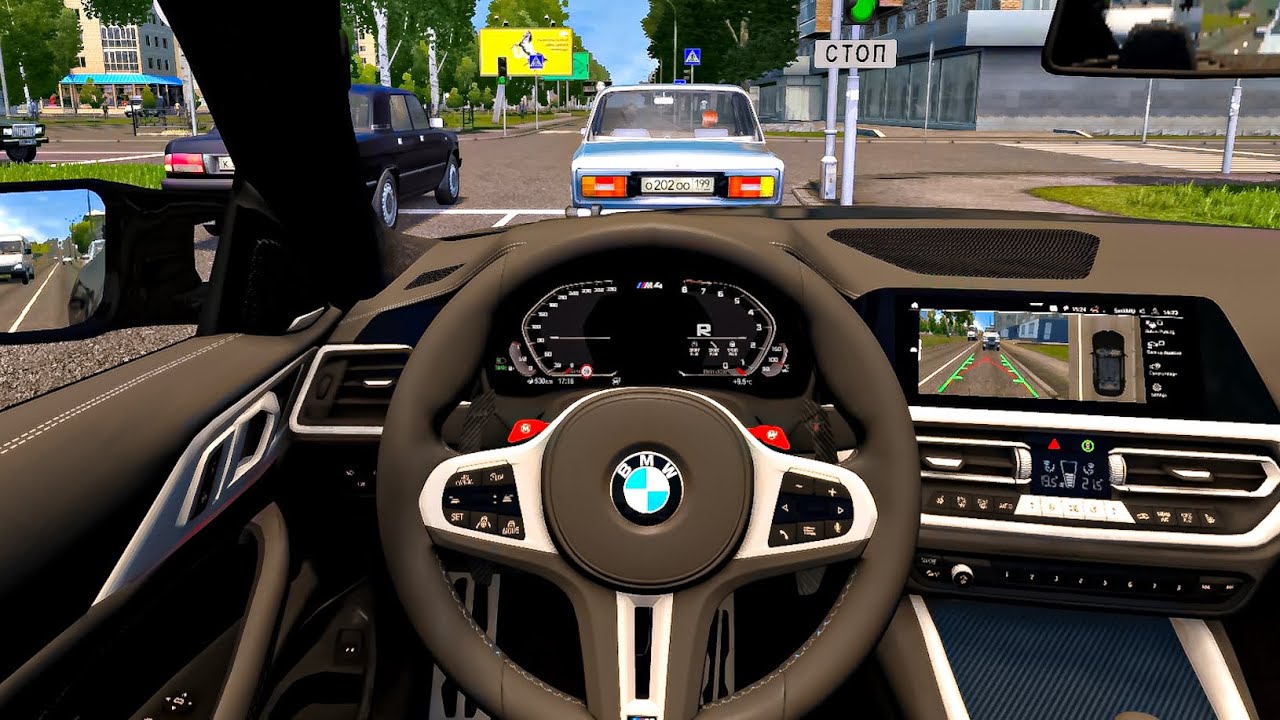 2021 BMW M4 Coupe G82 - City Car Driving  [Steering Wheel Gameplay]