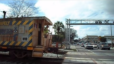 CSX Train In Reverse With Caboose