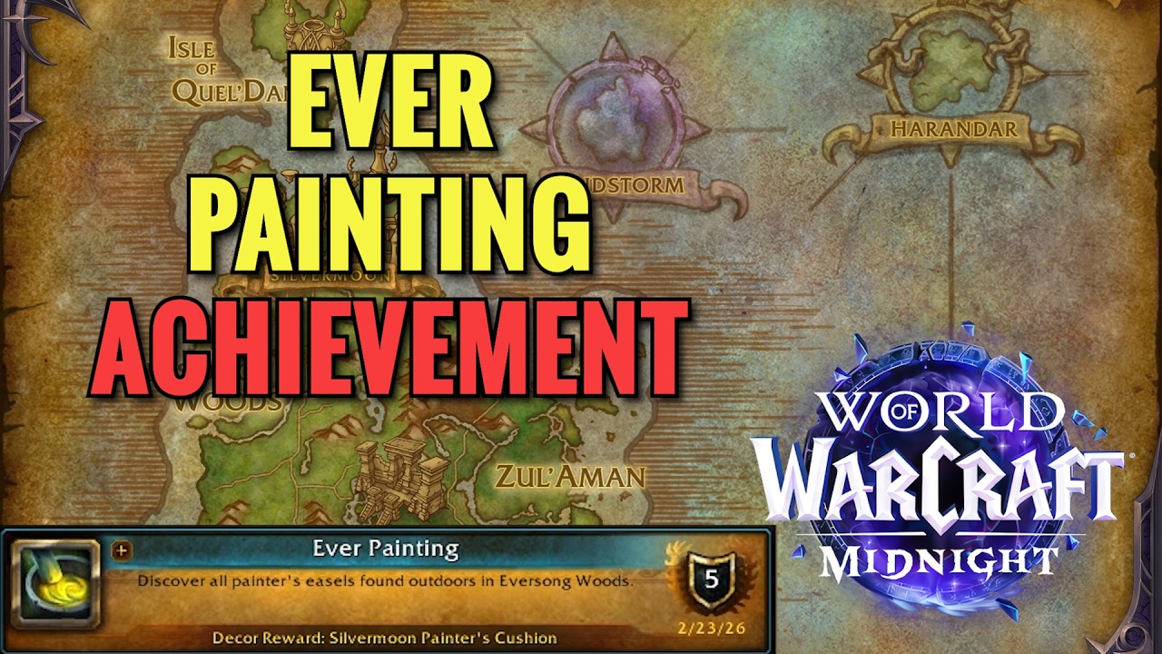 Y*m様 BOWWOW PAINT-STAINED ENGINEERS COVE Ever Painting Achievement ALL Locations (WoW Midnight) - YouTube
