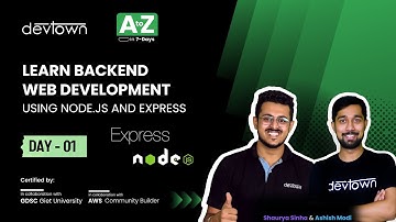 [LIVE] DAY 01 - Learn Backend Web Development using node.js and express | COMPLETE in 7 - Days