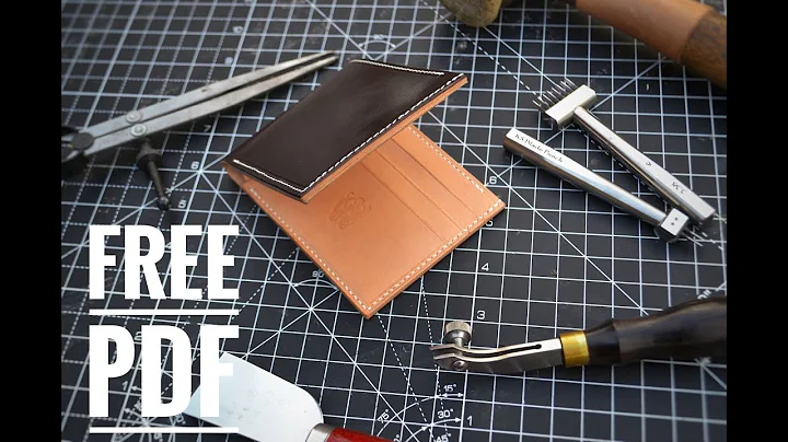 Making a leather bifold wallet (FREE PDF PATTERN) GIVE-AWAY, ASMR, 4k