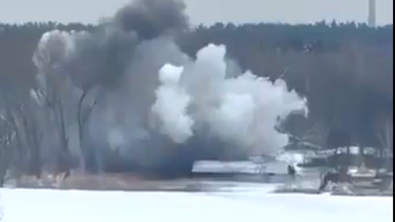 Удар дрона Герань-2 в комплекс Украины в городе Шостка