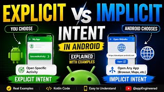 Explicit vs Implicit Intent in Android — Explained with Real Examples #Android #Kotlin #url  #Intent