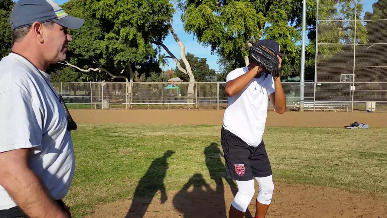 Crossroads Pitcher Benjamin Terry Works On Mechanics with Ex Dodger Tim Leary