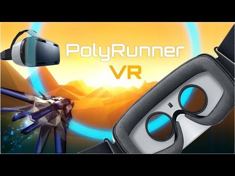 Poly Runner VR gameplay on Samsung Gear VR (Spaceship Fight on Poly World)