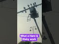 Hard &amp; Risky Work 😱 | Zindagi Ko Khatre Mein Daal Kar Kaam Karne Wale Log #shorts #viral #electric
