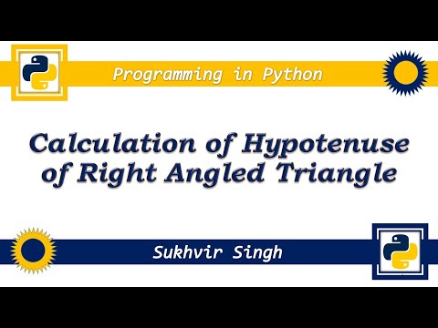 Calculation of Hypotenuse of Right Angled Triangle