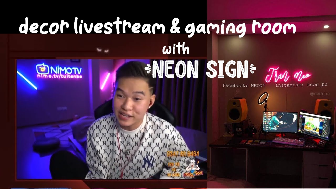Làm đèn led neon sign flex trang trí phòng livestream... - youtube