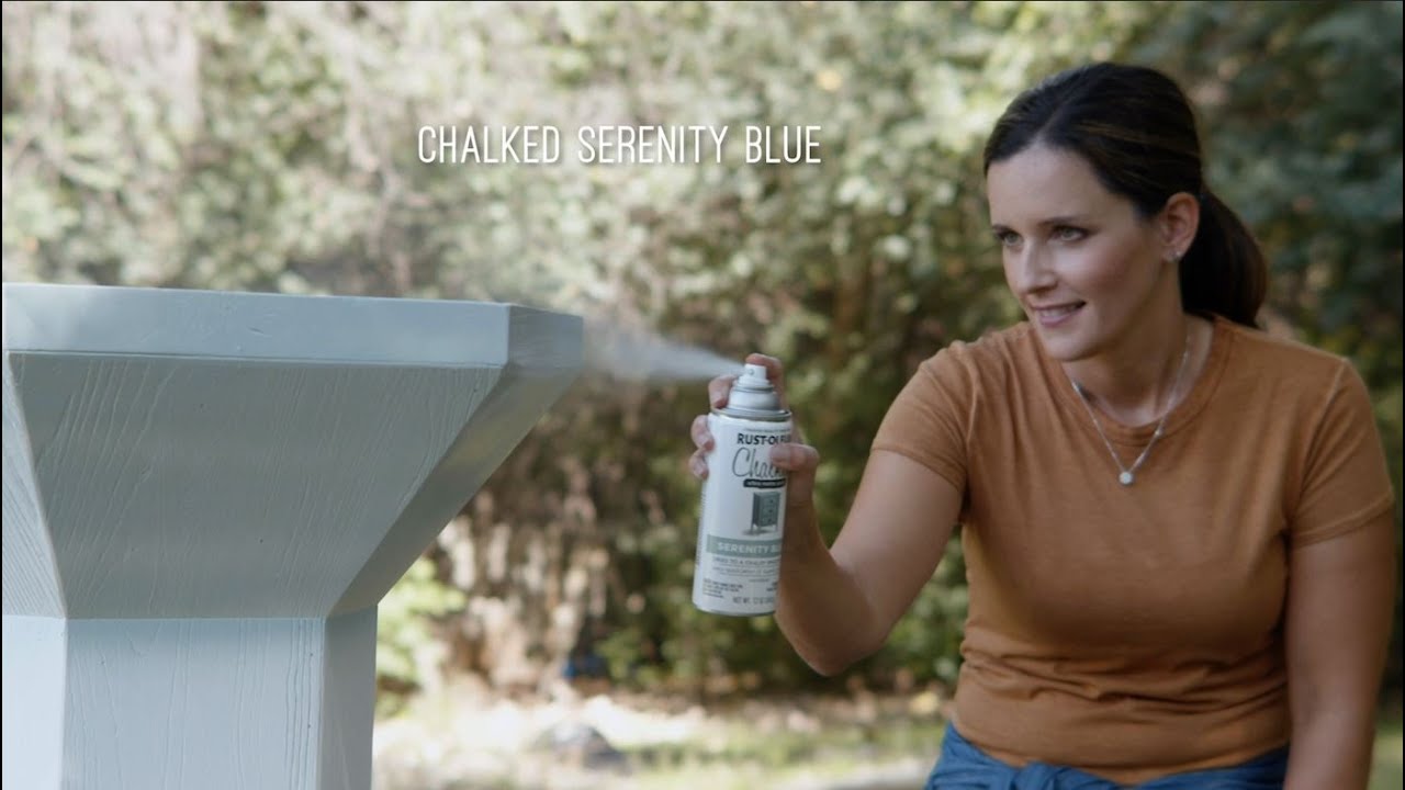 Serenity Blue Chalked Spray Paint RustOleum YouTube