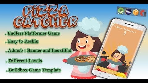 Pizza Catcher - Android Studio + Eclipse + Buildbox Template with Admob