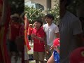 Fans celebrate Spain's win over Portugal during World Cup match in Arlington
