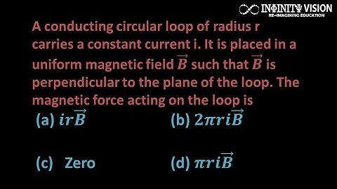 A conducting circular loop of radius r carries a constant current i. It is placed in a uniform
