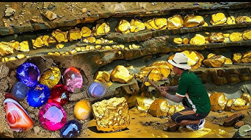 Hidden Gem and Gold Vein Found by the River – Stunning Gem Discovery!”