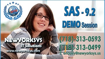 SAS Online Training Demo Classes - NEWYORKSYS.COM