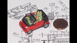 BUSCH 48970 Mercedes Smart Fortwo 450 Cabrio 1:87 R/C PART 1: CAD Design