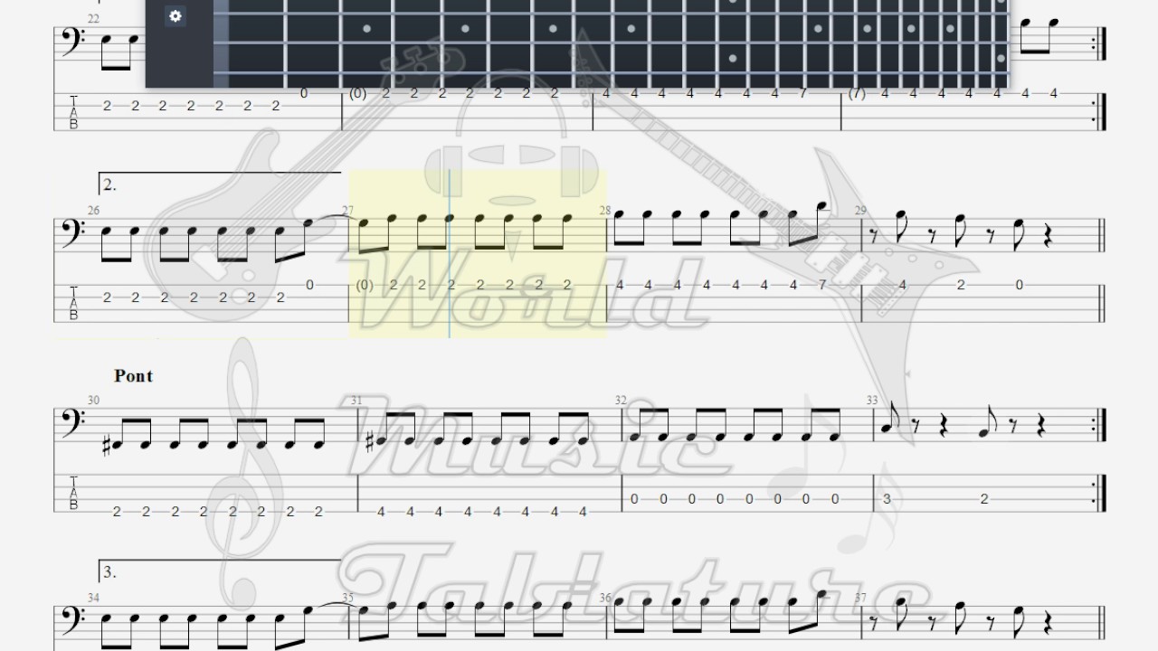 Floyd, Eddie Knock On Wood BASS GUITAR TAB YouTube