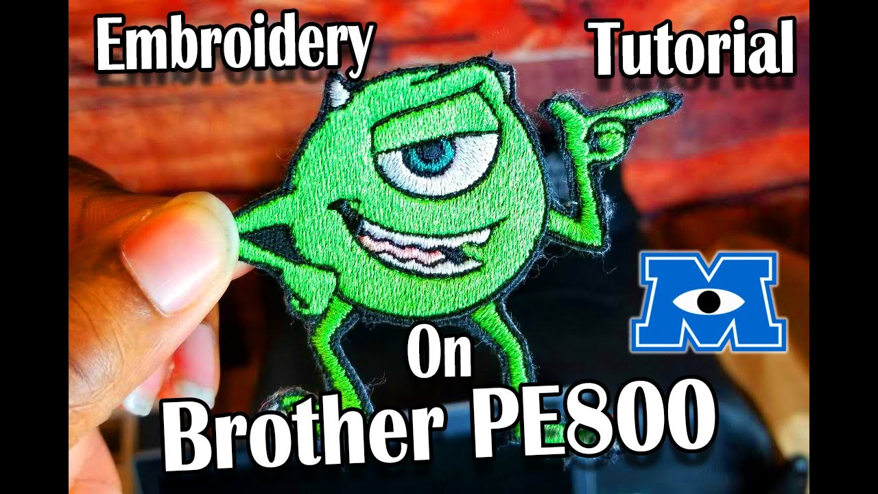 How to make a patch using Brother PE800 Embroidery machine ( Mike from ...