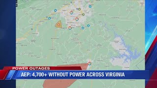 Thousands of AEP customers without power across Central Virginia