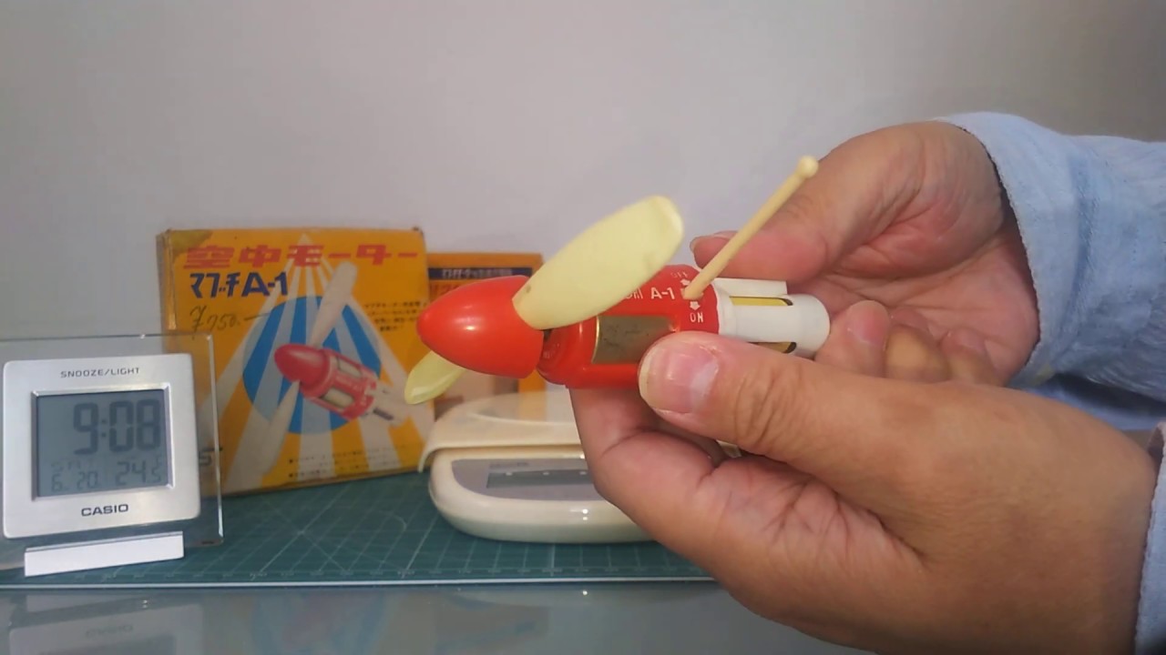 マブチA-1空中モーター（代替え電池での起動実験）Motor in the