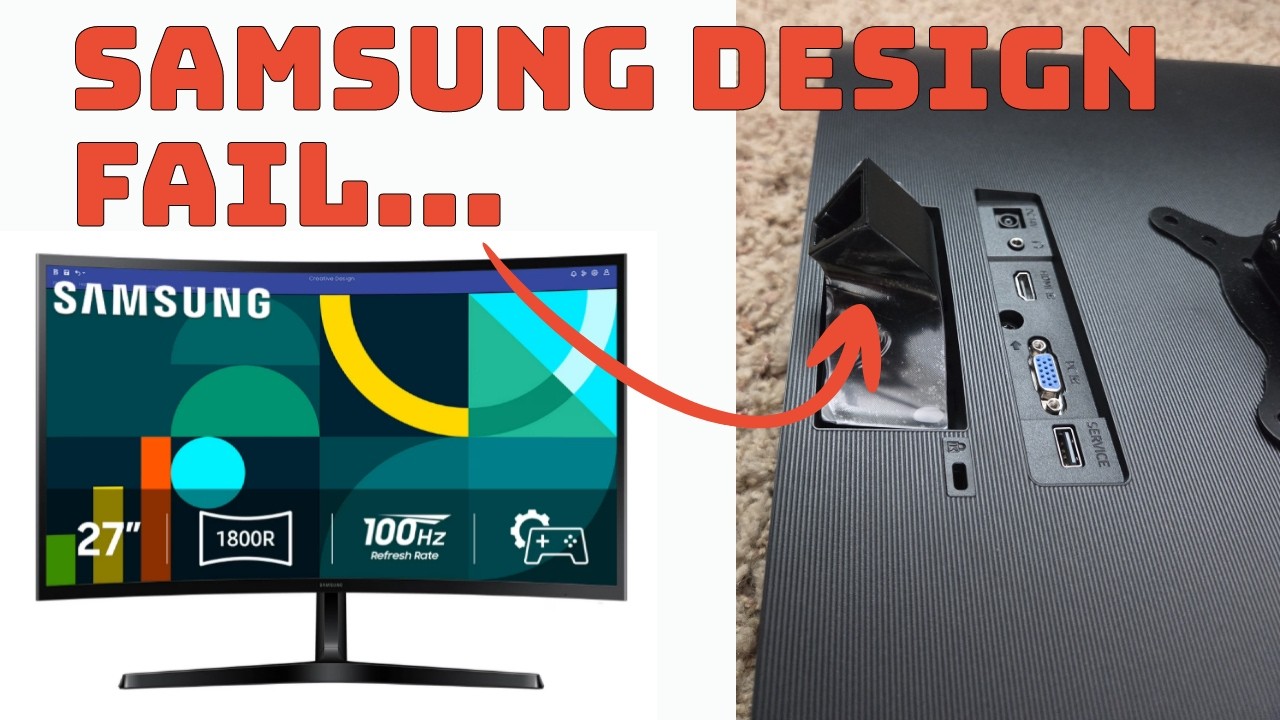 Снятие крепления монитора Samsung