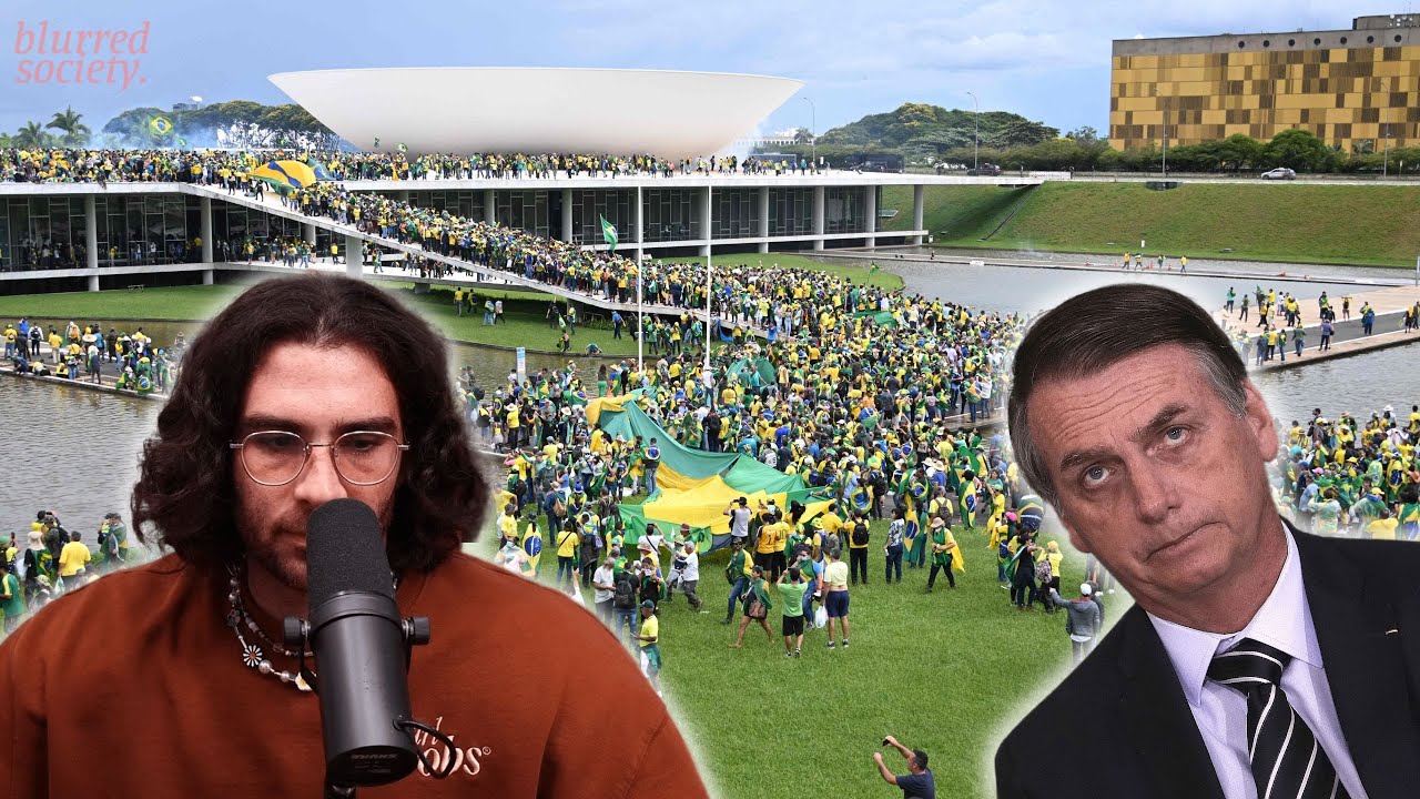 HasanAbi's full react to Bolsanaro supporters storming Brazil's congress just like the USA