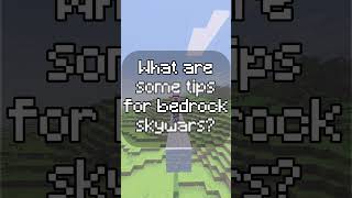 What are some tips for bedrock skywars 2 #minecraft #gaming #skywars #shorts #ytshorts