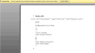 Lesson 7 : Introduction To CSS