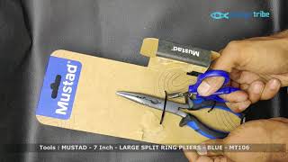 Tackle Bites - MUSTAD - 7 Inch - LARGE SPLIT RING PLIERS - BLUE - MT106