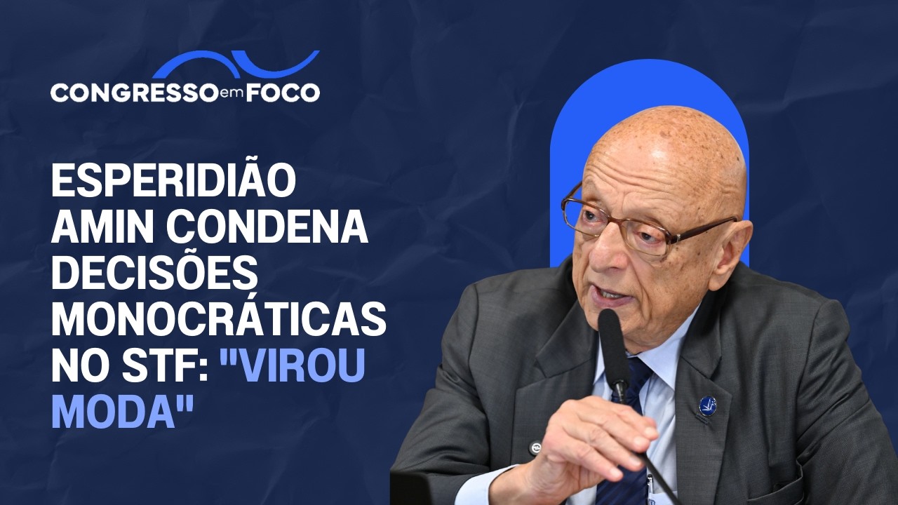 Esperidião Amin condena decisões monocráticas no STF: "Virou moda"
