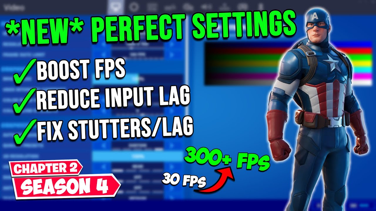 *NEW* Best Fortnite Settings 2020 - Boost FPS/Reduce Input Lag (Chapter 2 Season 4)