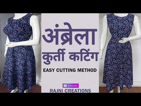 Very Stylish Umbrella Cut Kurti/Top cutting and Stitching/Designer Umbrella frock  Cutting &Stitching - YouTube