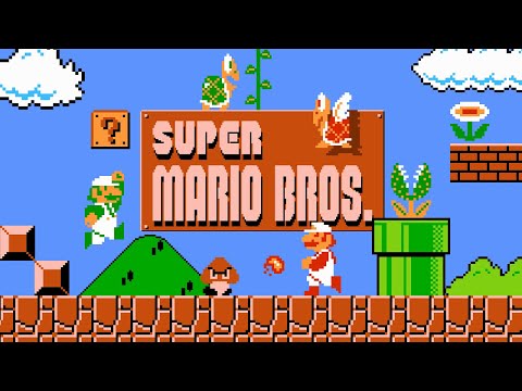 Super Mario Bros (1985) NES - 2 Players, Amazing co-op with 99 lives tricks!