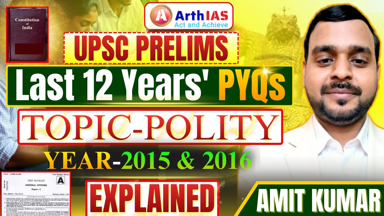 “UPSC Prelims | Polity PYQs Decoded! || Year: 2015-16 || #polity #upscprelims #upsc2026 #prelimspyq
