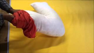 Easy Way to Dress a Orthopaedic V Shaped Pillow with Case / Cover screenshot 3