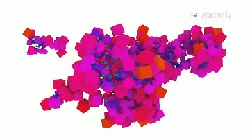 Blender 3D software - Particle spread based audio test 2
