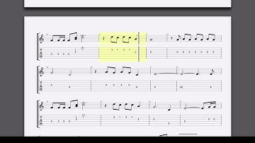Geronimo by The Shadows, Guitar Lesson tab and score video with downloadable PDF and GP5 file