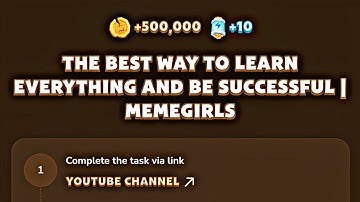 The Best Way To Learn Everything And Be Successful | Memefi Youtube Video Code