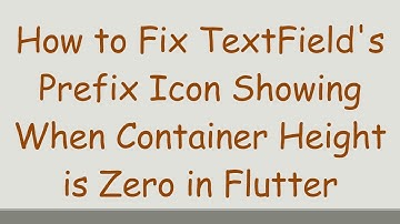 How to Fix TextField