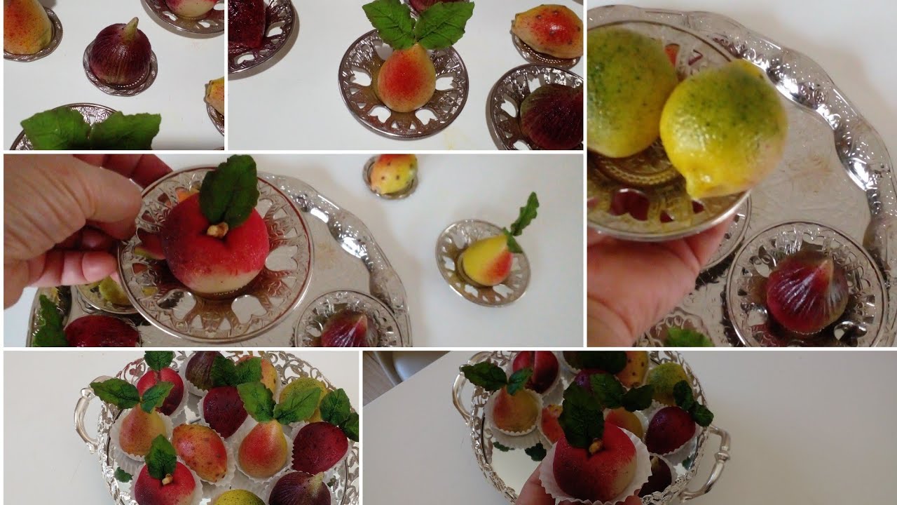 حلوة الفاكهة بمقادر مضبوطة مع كل المراحل/جنواز/عجينة اللوز/ تلوين🇩🇿🇩🇿🇩🇿