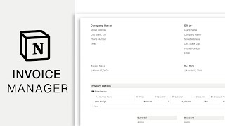 How to build Invoice Template in Notion | Notion Invoice Manager