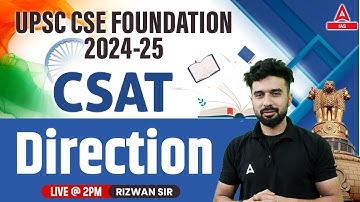 Direction part 4 | Reasoning For CSAT | UPSC CSAT Reasoning Classes 2024 BY Rizwan Sir