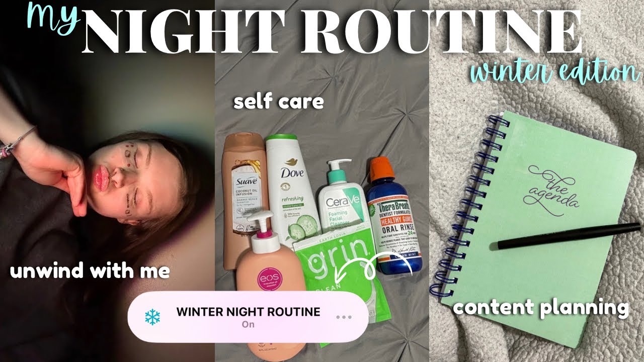 MY NIGHT ROUTINE (winter edition)⋆☾⋆ : unwind with me, self care ...