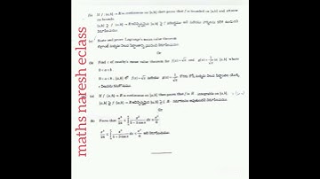 Real analysis July 2023 ANU Question paper@maths naresh eclass