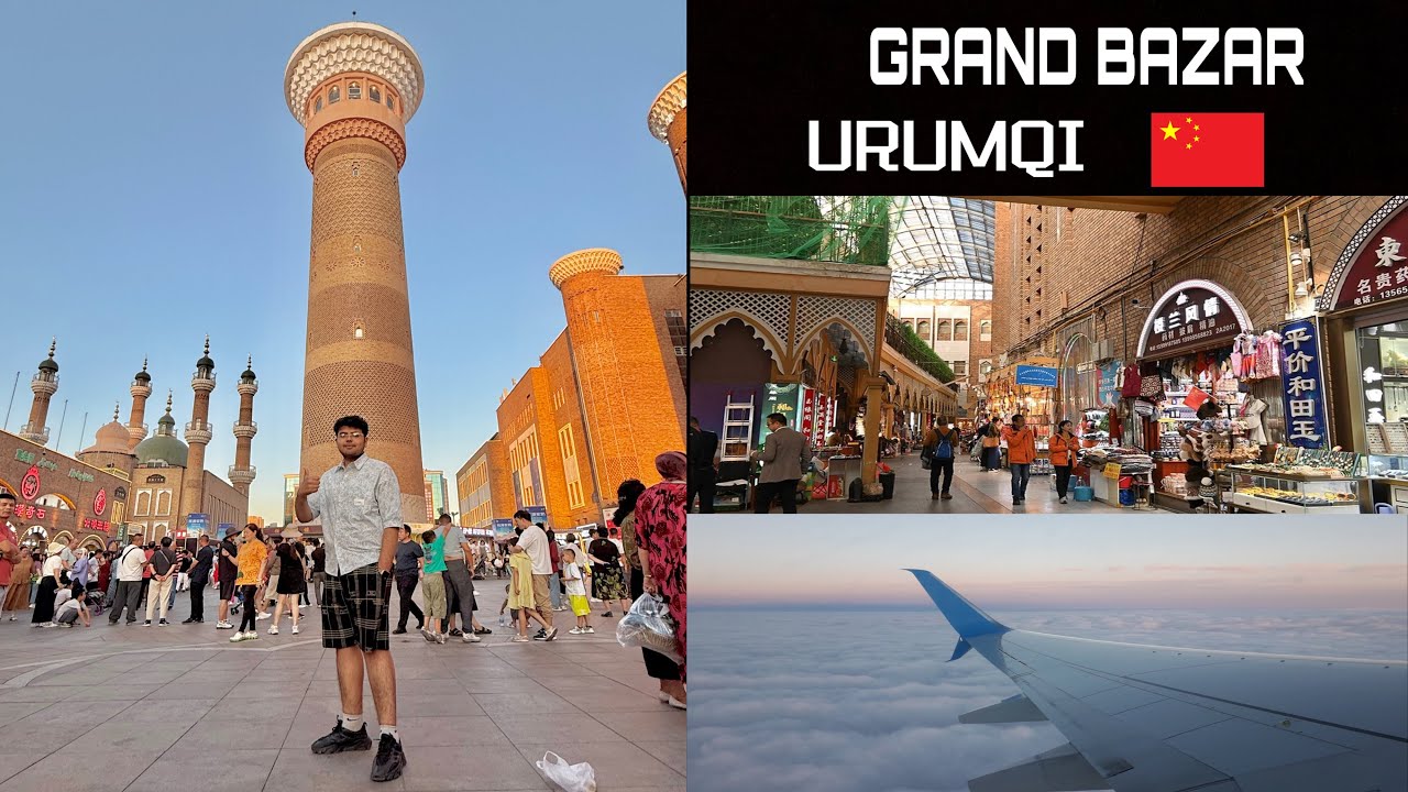 Urumqi Grand Bazar 😱 ... Muslim Food in china 🇨🇳 Jiamusi University...jiamusi city