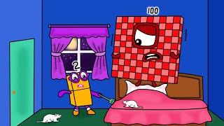Get rid of, Numberblocks 100 phobia with white rats - Numberblocks fanmade coloring story