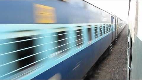 Parallel action : Himgiri Express overtaking my EMU