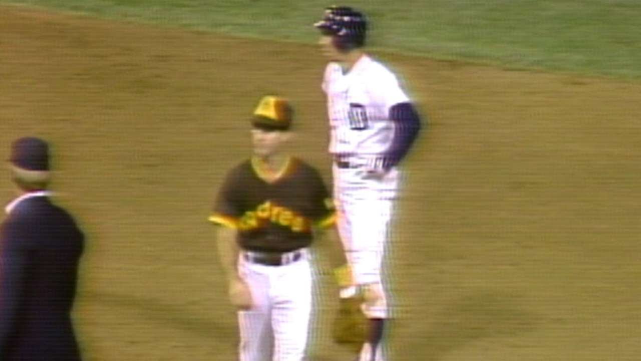 1984 WS Gm3: Trammell doubles home Whitaker in 2nd 