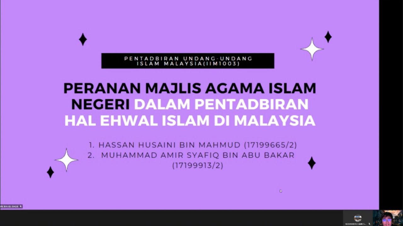 Peranan Majlis Agama Islam Negeri Dalam Pentadbiran Hal Ehwal Islam Di Malaysia Kumpulan 10 Youtube