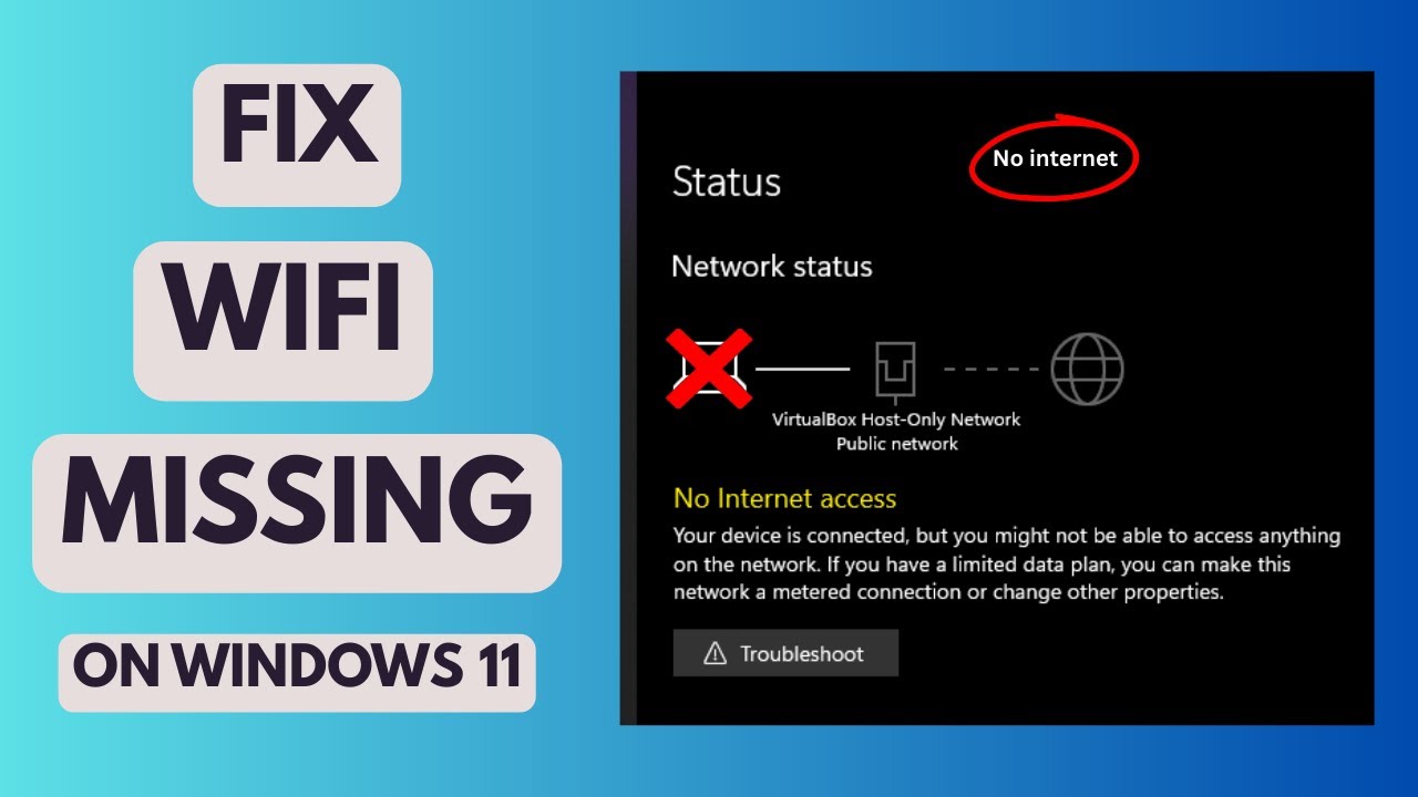 Fix Wi Fi Icon Not Showing Problem on Windows 11/10 - YouTube