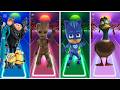 🔥 Gru & Minions vs Baby Groot vs Catboy vs Duck in Epic Neon Runner Race! Who Wins? 😂